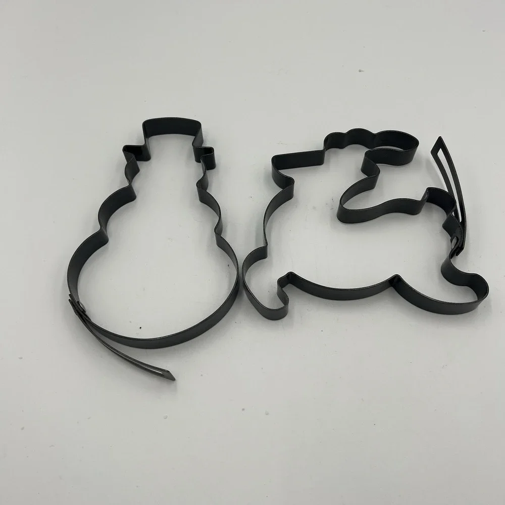 Williams Sonoma Pancake Molds Christmas Holiday Snowman‎ Reindeer Metal